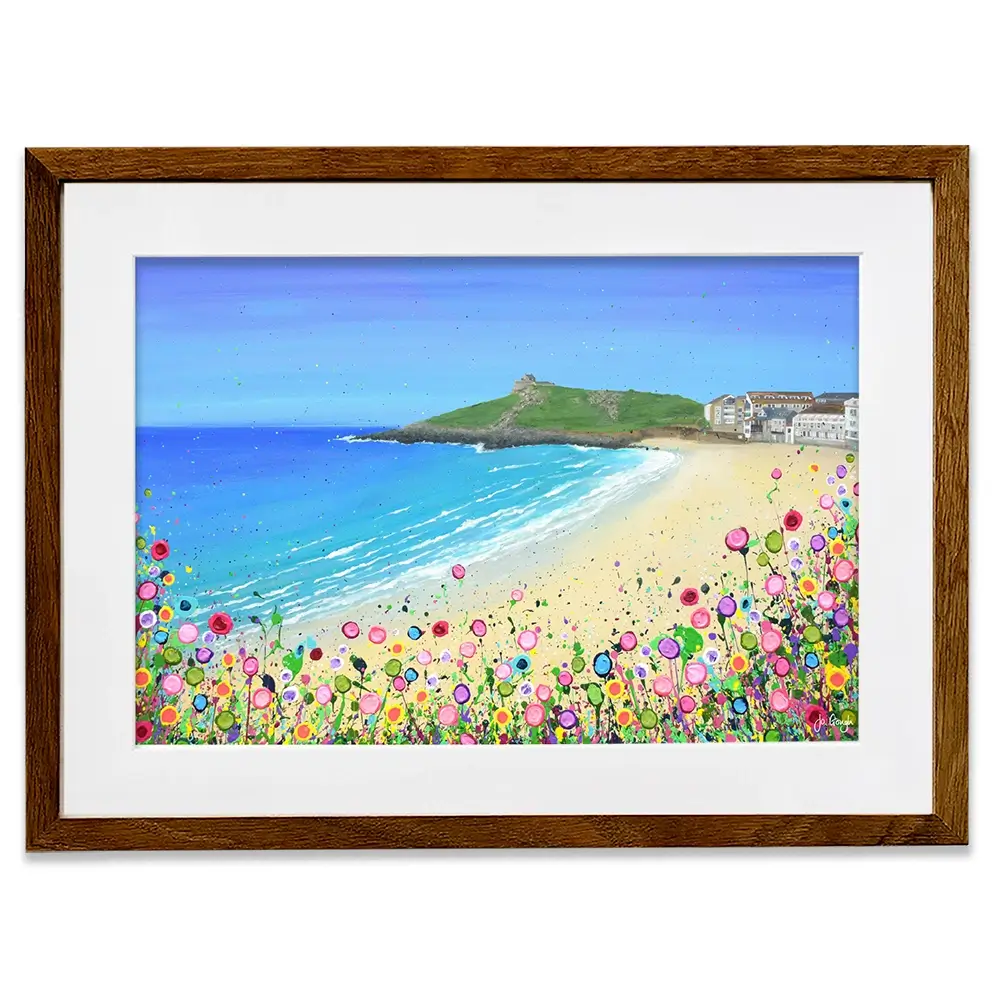 Porthmeor Beach Framed Art Print Porthmeor Beach Framed Art Print wall art product Jo Gough