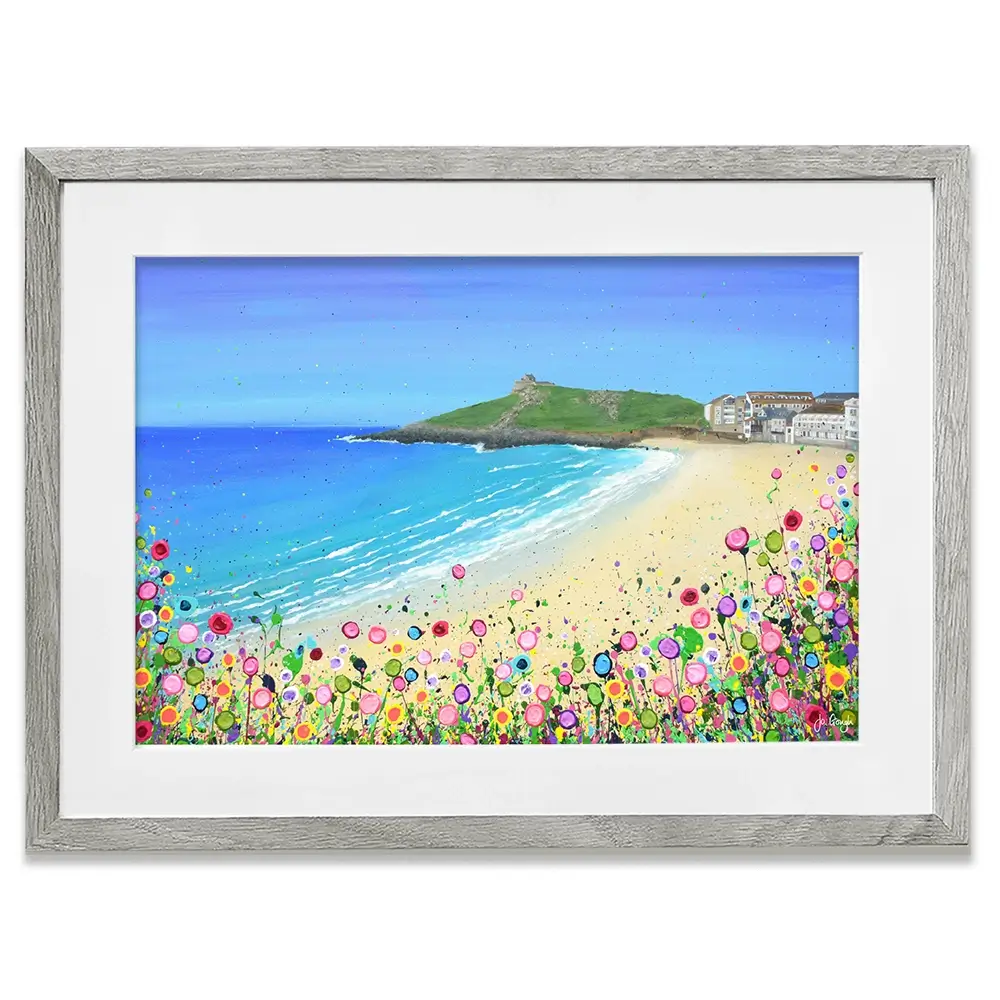 Porthmeor Beach Framed Art Print Porthmeor Beach Framed Art Print wall art product Jo Gough