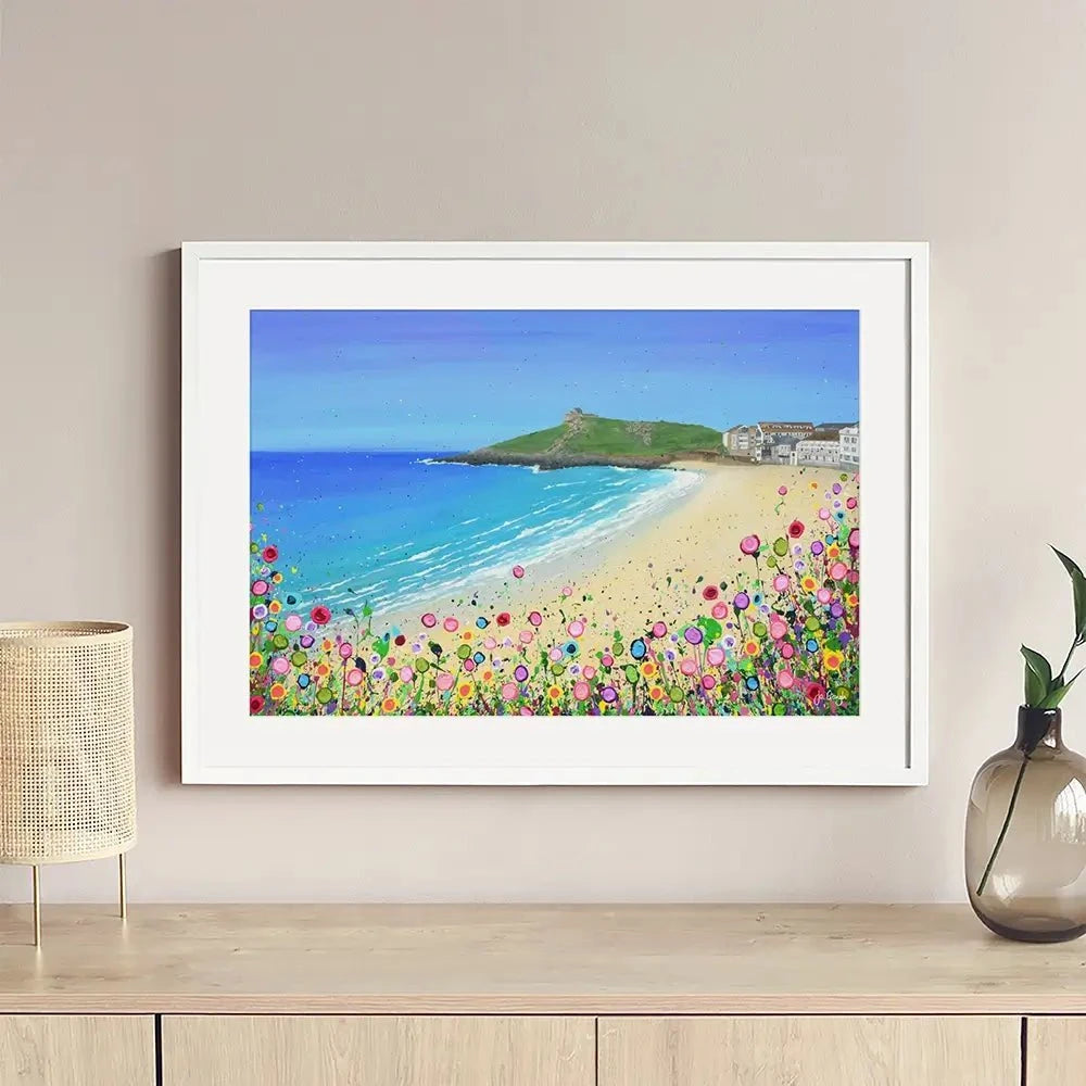Porthmeor Beach Framed Art Print Porthmeor Beach Framed Art Print wall art product Jo Gough