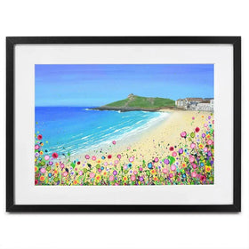 Porthmeor Beach Framed Art Print Porthmeor Beach Framed Art Print wall art product Jo Gough