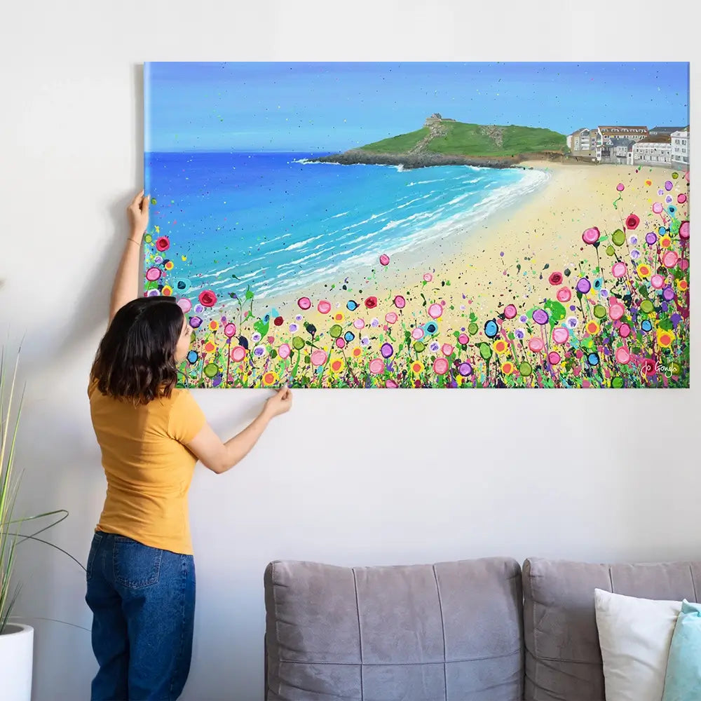 Porthmeor Beach Oversized Canvas Print Porthmeor Beach Oversized Canvas Print wall art product Art Print Shop
