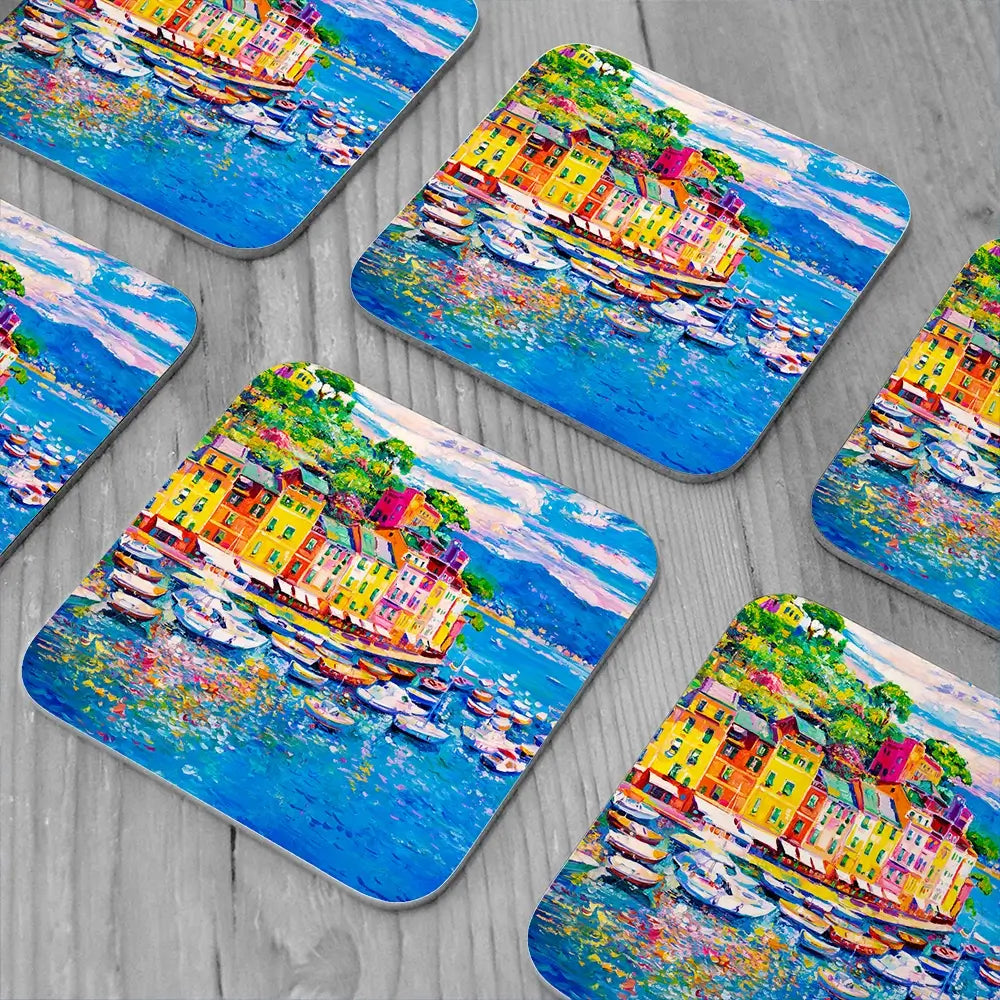 Portofino Coaster Set Portofino Coaster Set wall art product Art Print Shop