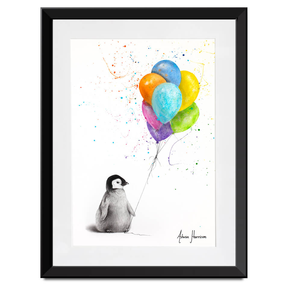 Positive Penguin Framed Art Print Positive Penguin Framed Art Print wall art product Ashvin Harrison