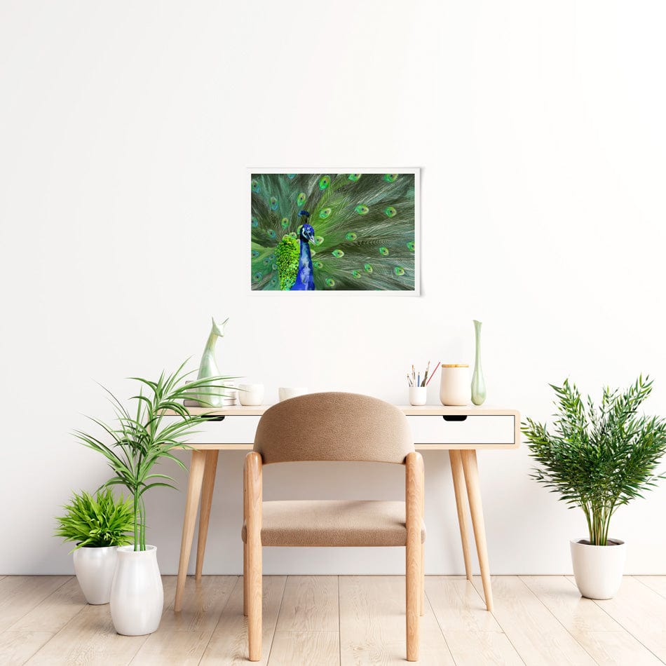 Powerful Peacock Art Print wall art product Aimee Linzi