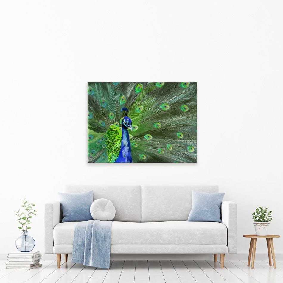 Powerful Peacock Canvas Print wall art product Aimee Linzi