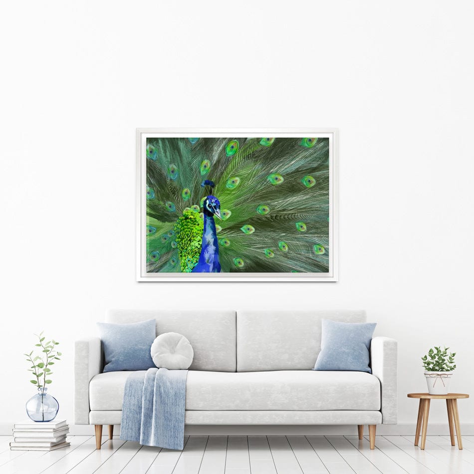 Powerful Peacock Canvas Print wall art product Aimee Linzi