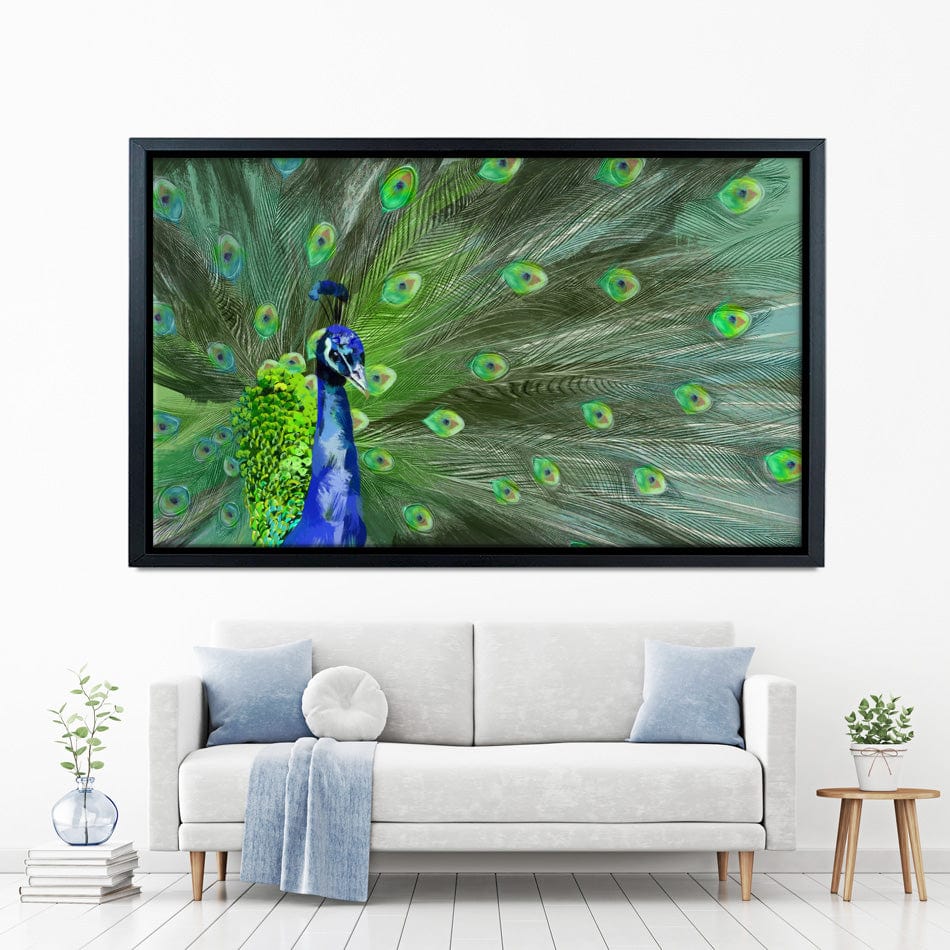 Powerful Peacock Canvas Print wall art product Aimee Linzi