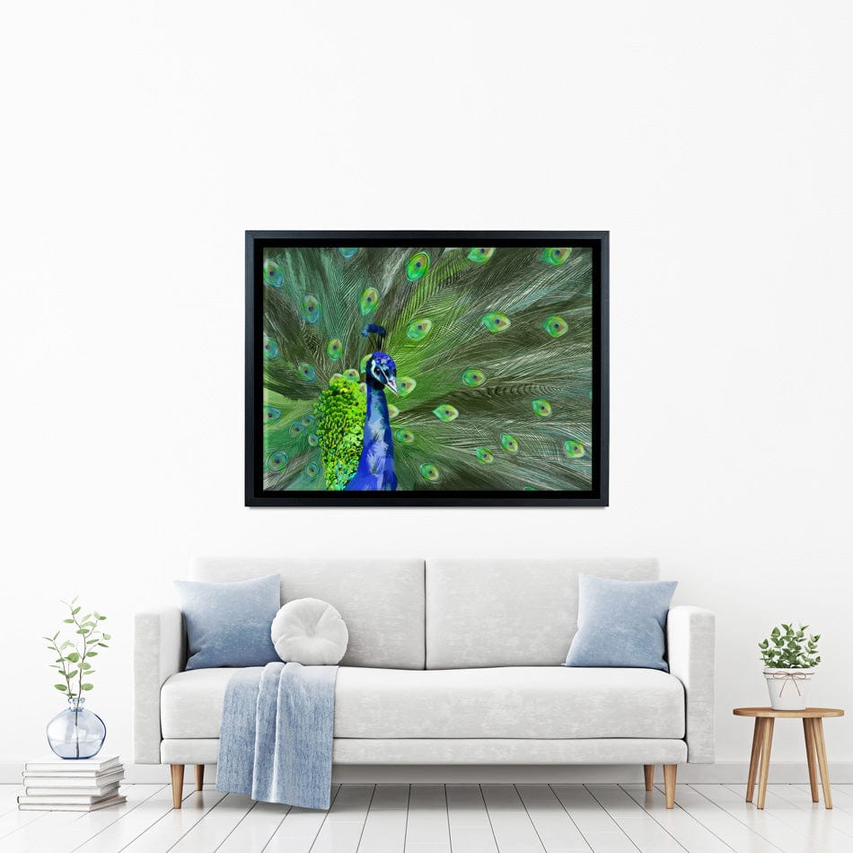 Powerful Peacock Canvas Print wall art product Aimee Linzi