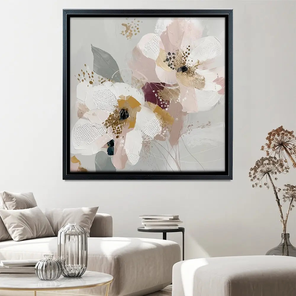 Precious Abstract 2 Square Canvas Print Precious Abstract 2 Square Canvas Print wall art product Bella Eve