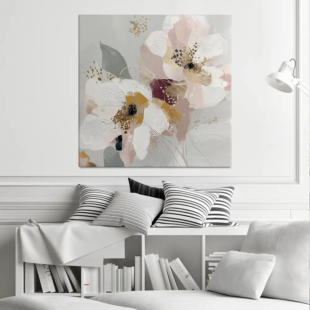 Precious Abstract 2 Square Canvas Print Precious Abstract 2 Square Canvas Print wall art product Bella Eve