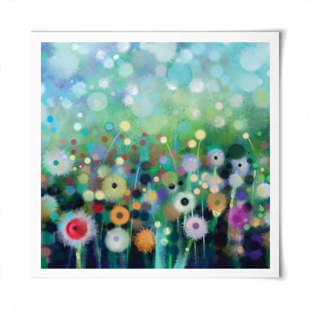 Pretty Flowers Square Art Print Pretty Flowers Square Art Print wall art product Art Print Shop