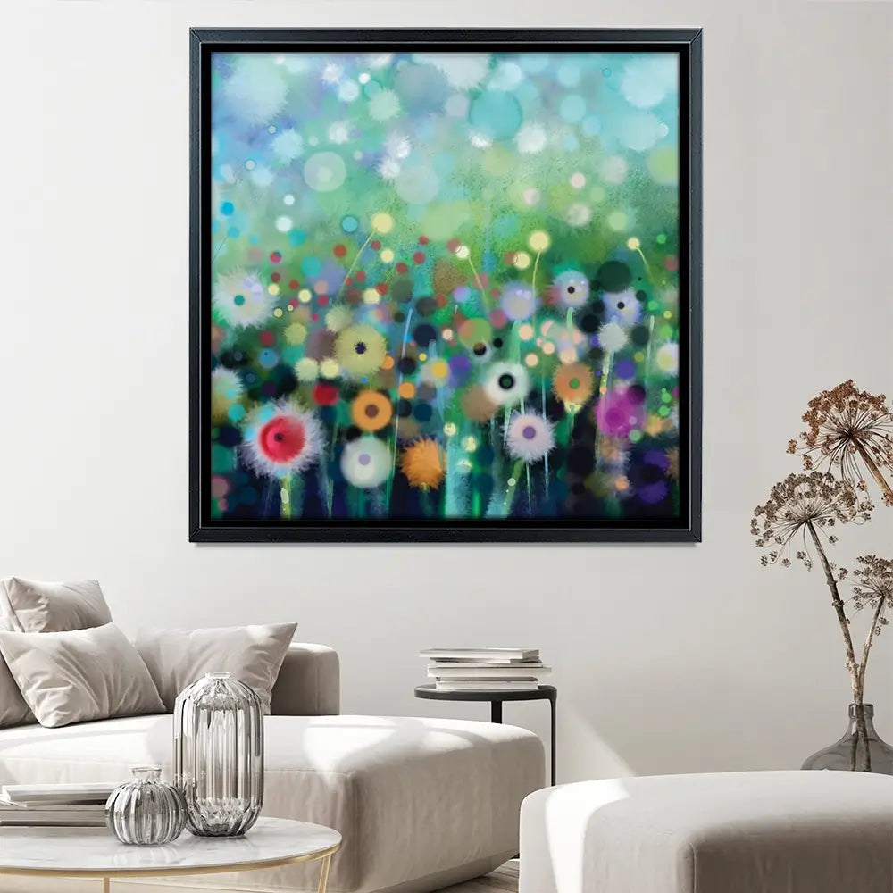 Pretty Flowers Square Canvas Print Pretty Flowers Square Canvas Print wall art product pluie_r / Shutterstock