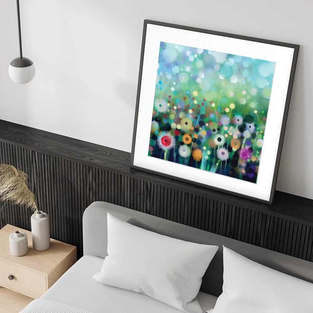 Pretty Flowers Square Framed Art Print Pretty Flowers Square Framed Art Print wall art product Art Print Shop