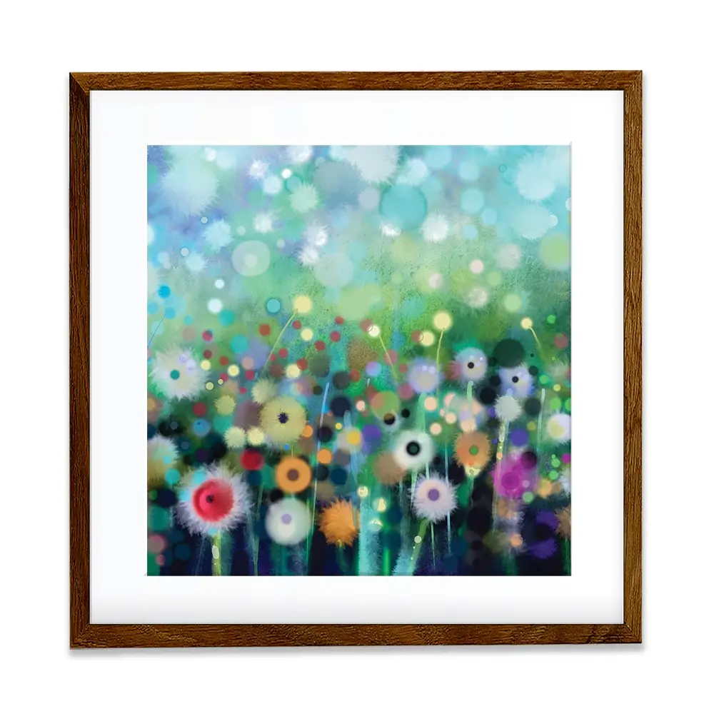 Pretty Flowers Square Framed Art Print Pretty Flowers Square Framed Art Print wall art product Art Print Shop