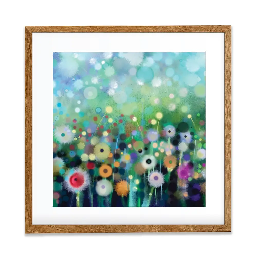 Pretty Flowers Square Framed Art Print Pretty Flowers Square Framed Art Print wall art product Art Print Shop