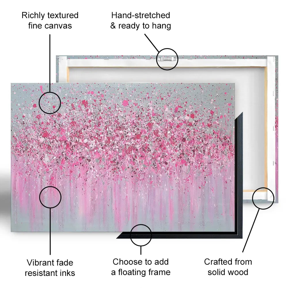 Pretty In Pink Oversized Canvas Print Pretty In Pink Oversized Canvas Print wall art product Jo Gough