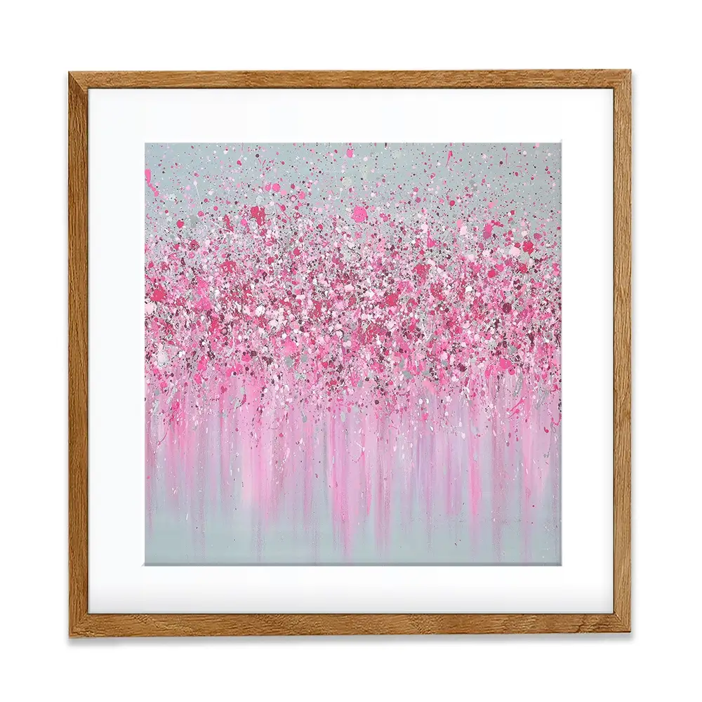 Pretty In Pink Square Framed Art Print Pretty In Pink Square Framed Art Print wall art product Jo Gough