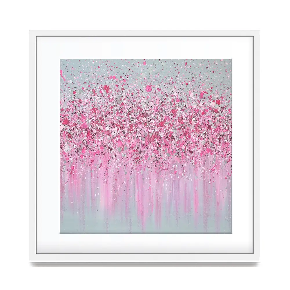 Pretty In Pink Square Framed Art Print Pretty In Pink Square Framed Art Print wall art product Jo Gough