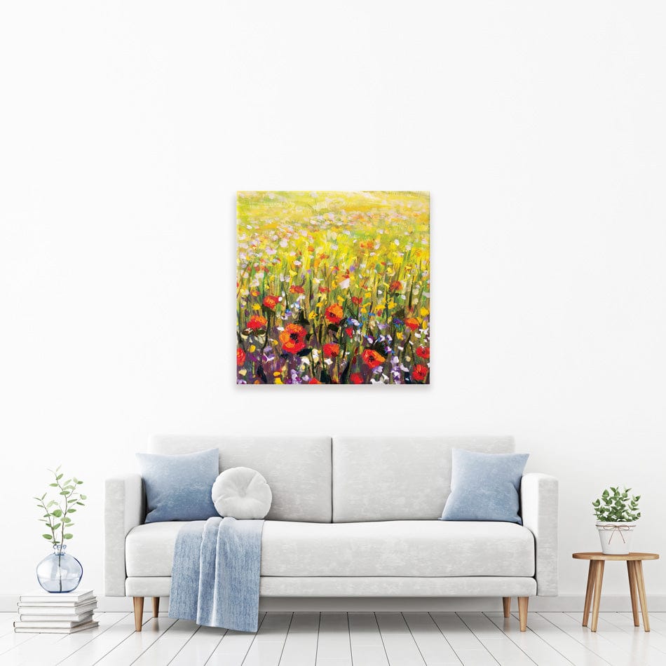 Pretty Poppies Square Canvas Print wall art product Valery Rybakow / Shutterstock