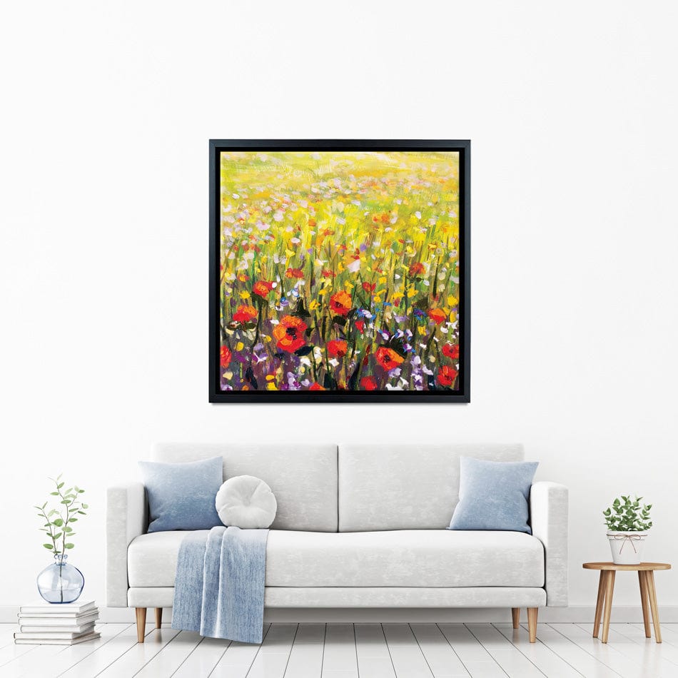 Pretty Poppies Square Canvas Print wall art product Valery Rybakow / Shutterstock