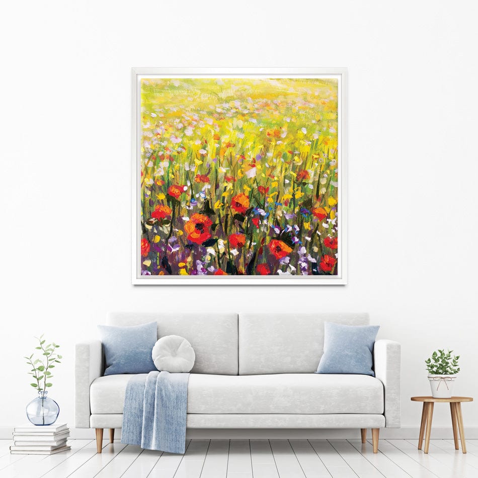 Pretty Poppies Square Canvas Print wall art product Valery Rybakow / Shutterstock