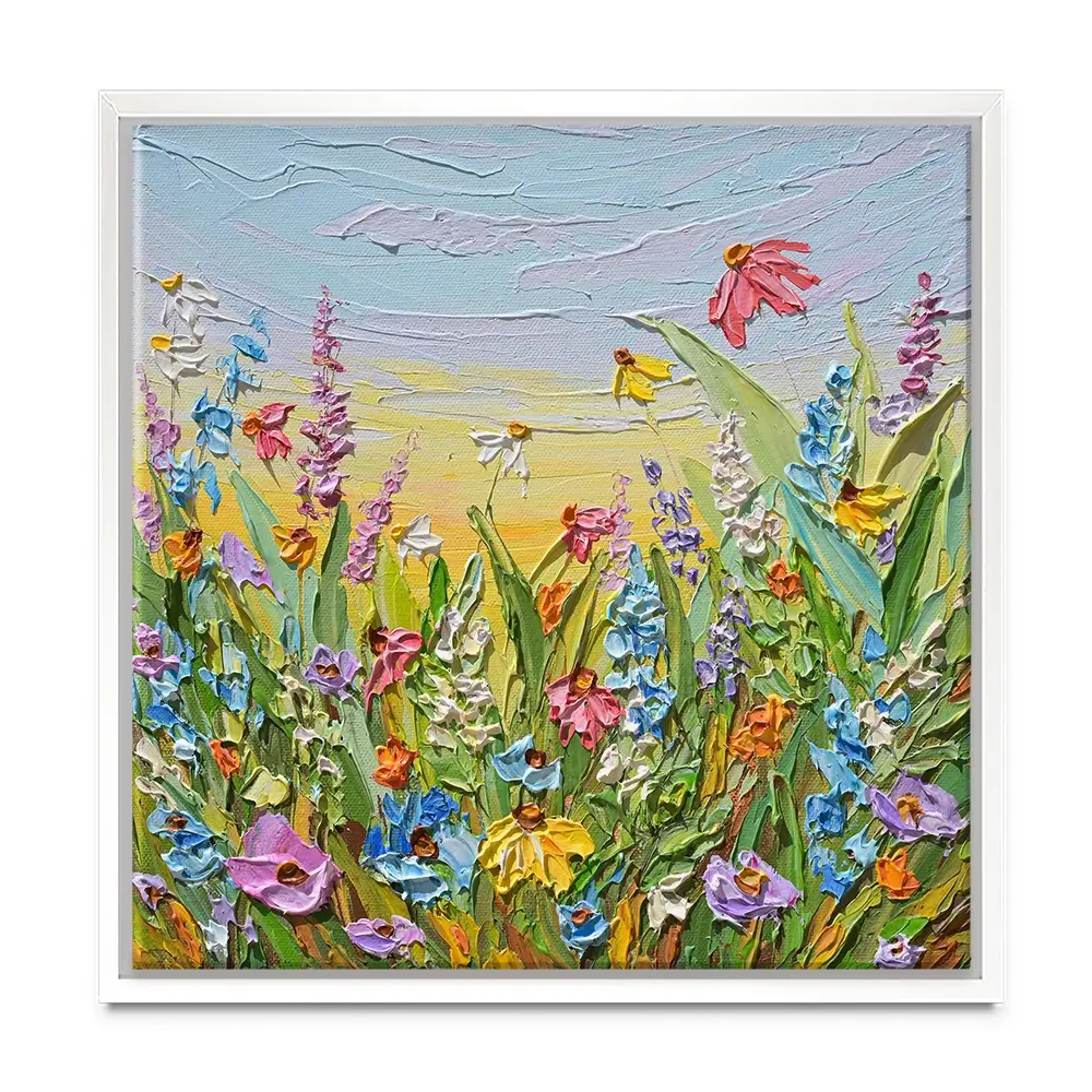 Pretty Summer View Square Canvas Print Pretty Summer View Square Canvas Print wall art product Olga Tkachyk