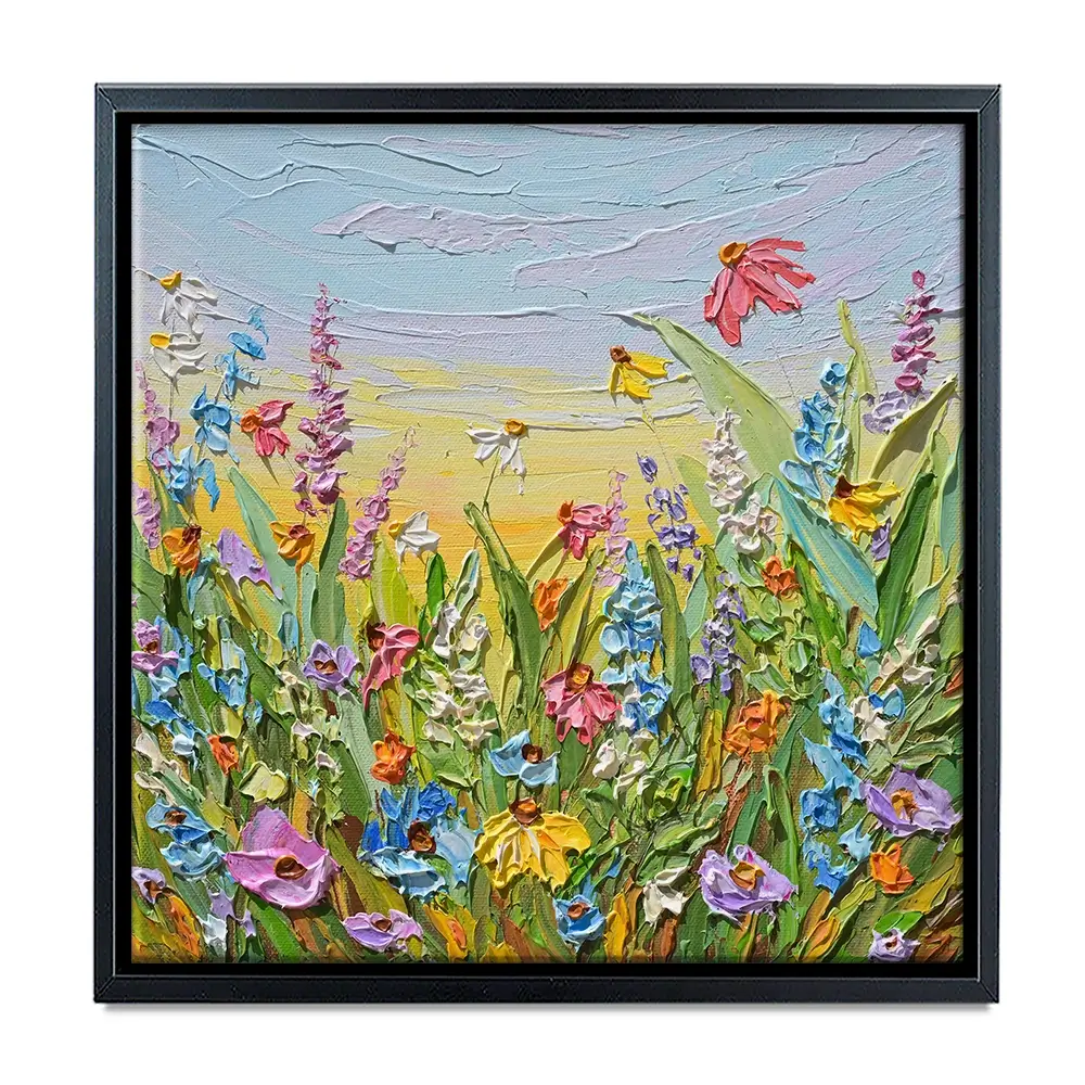 Pretty Summer View Square Canvas Print Pretty Summer View Square Canvas Print wall art product Olga Tkachyk