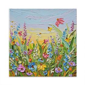 Pretty Summer View Square Canvas Print Pretty Summer View Square Canvas Print wall art product Olga Tkachyk