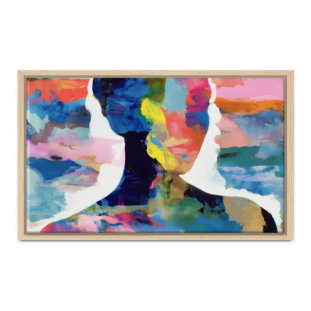 Profile Silhouettes In Colour Canvas Print Profile Silhouettes In Colour Canvas Print wall art product Chromatic Storm Studio