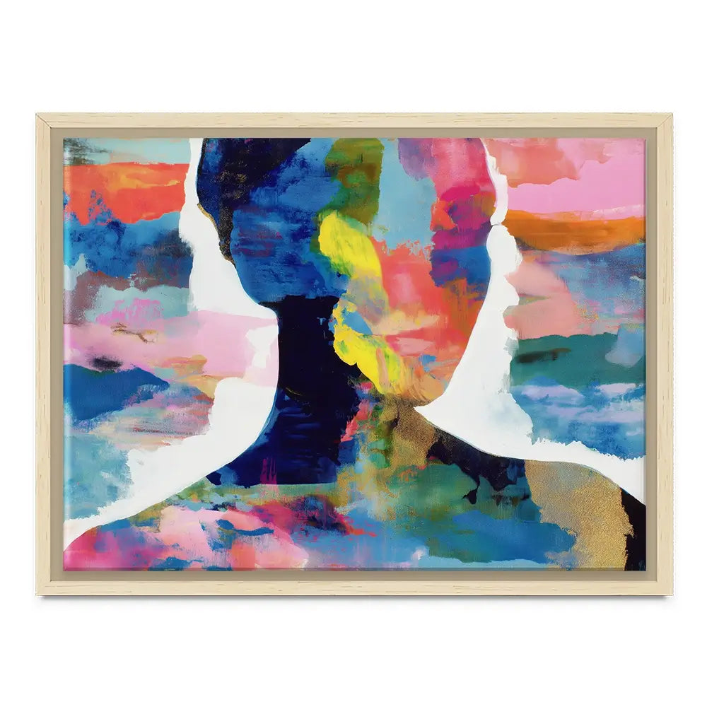 Profile Silhouettes In Colour Canvas Print Profile Silhouettes In Colour Canvas Print wall art product Chromatic Storm Studio