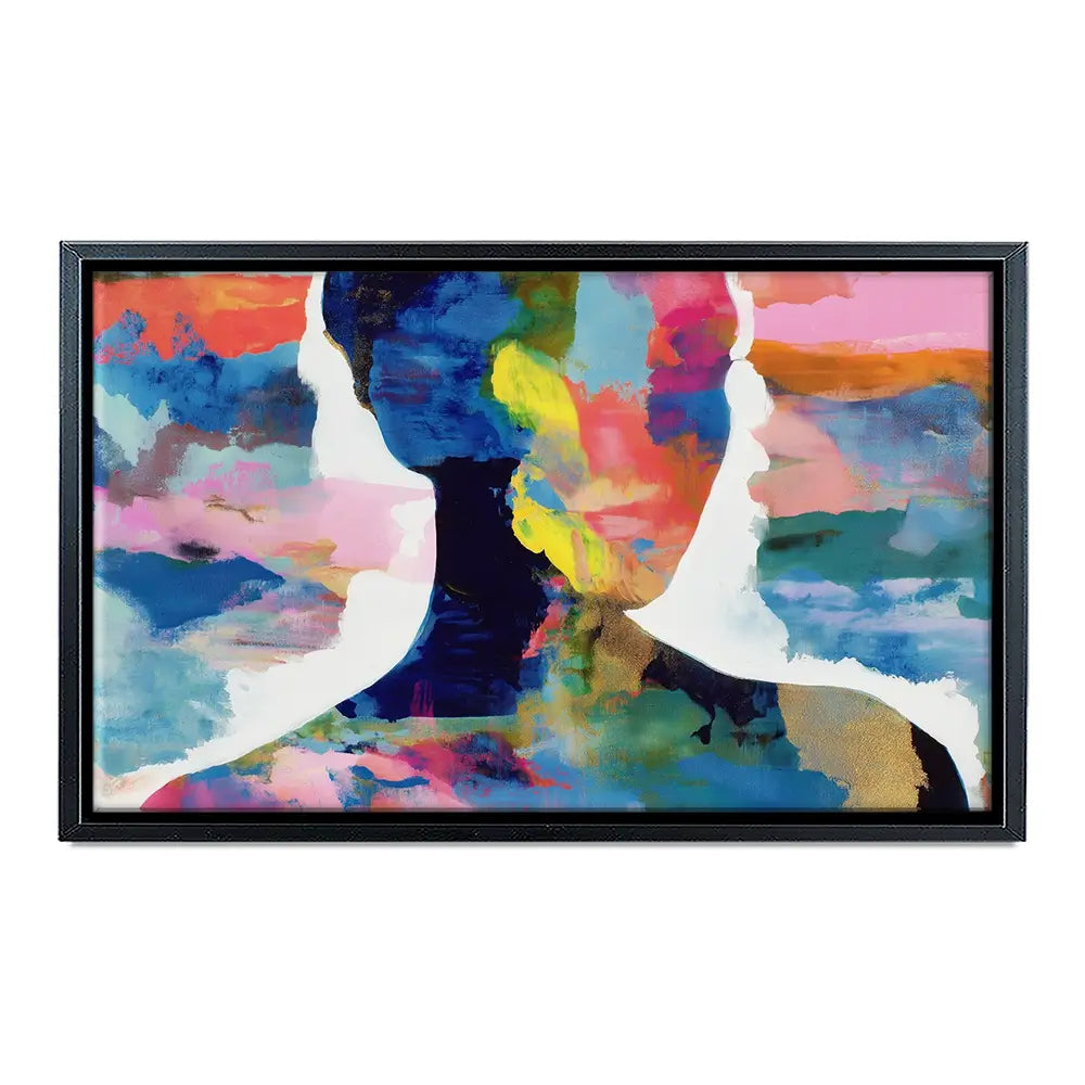 Profile Silhouettes In Colour Canvas Print Profile Silhouettes In Colour Canvas Print wall art product Chromatic Storm Studio