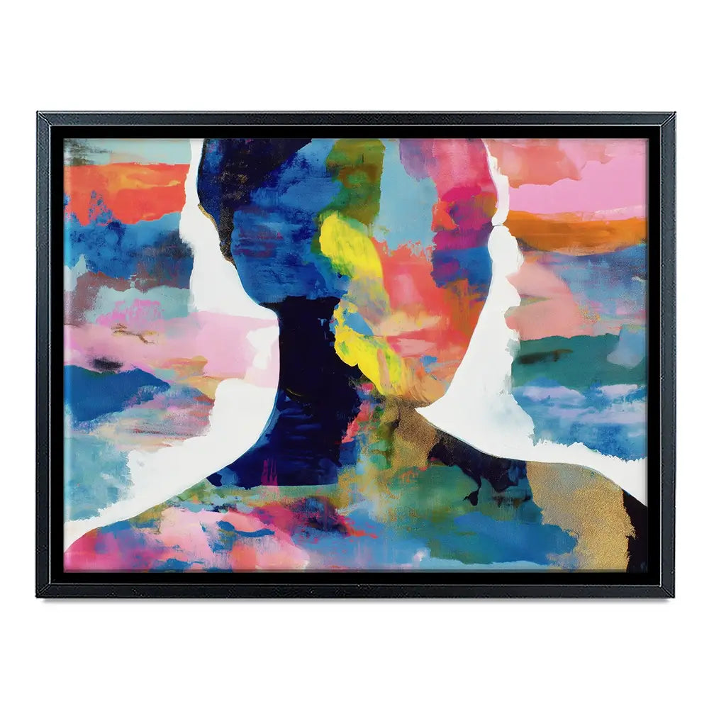 Profile Silhouettes In Colour Canvas Print Profile Silhouettes In Colour Canvas Print wall art product Chromatic Storm Studio