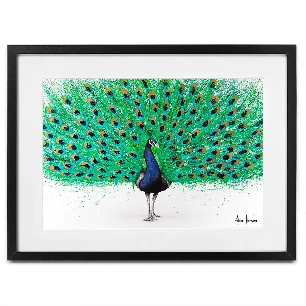 Proud Peacock Framed Art Print Proud Peacock Framed Art Print wall art product Ashvin Harrison