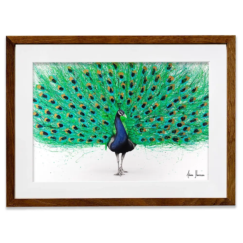 Proud Peacock Framed Art Print Proud Peacock Framed Art Print wall art product Ashvin Harrison