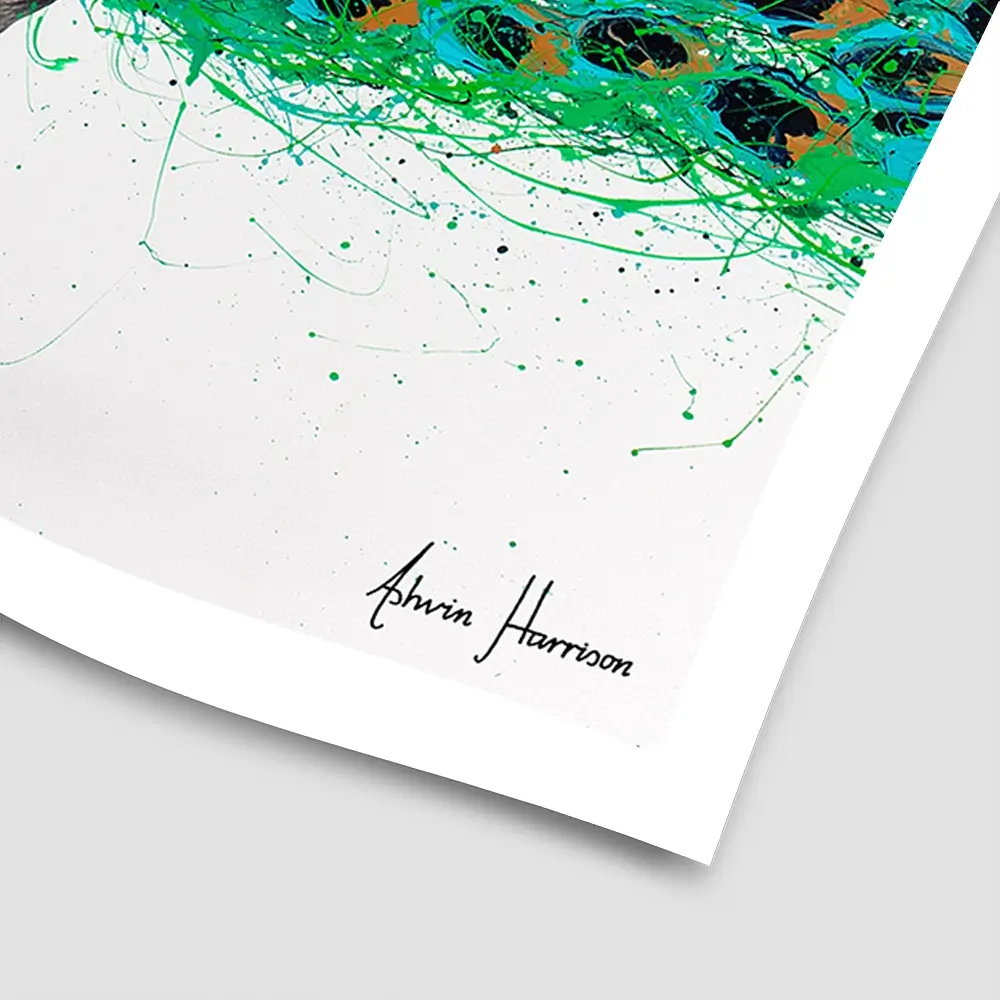Proud Peacock Square Art Print Proud Peacock Square Art Print wall art product Ashvin Harrison