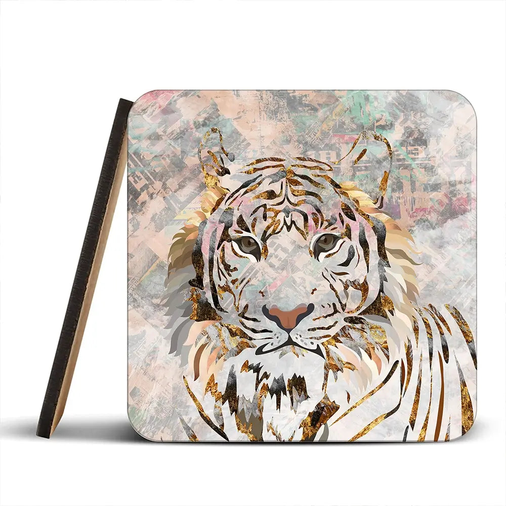 Proud Tiger Coaster Set Proud Tiger Coaster Set wall art product Sarah Manovksi