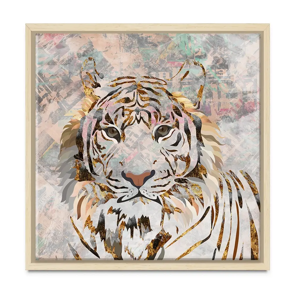 Proud Tiger Square Canvas Print Proud Tiger Square Canvas Print wall art product Sarah Manovksi