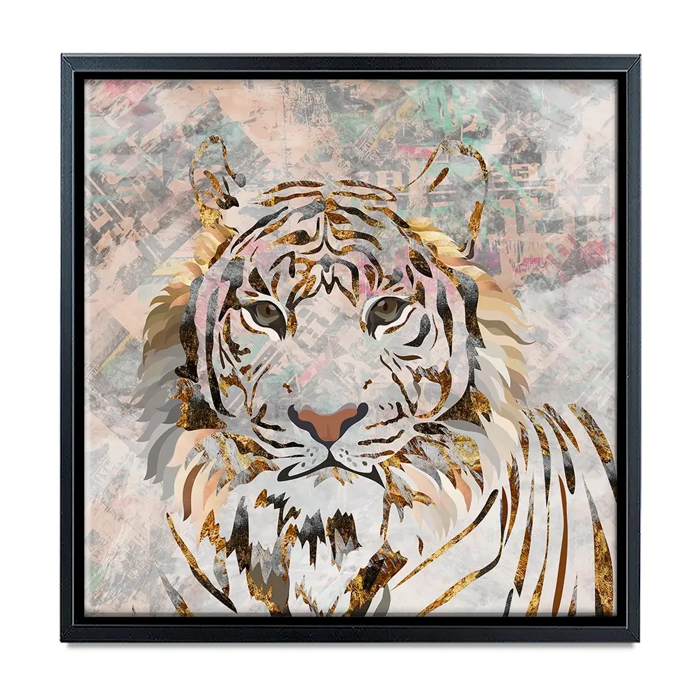 Proud Tiger Square Canvas Print Proud Tiger Square Canvas Print wall art product Sarah Manovksi