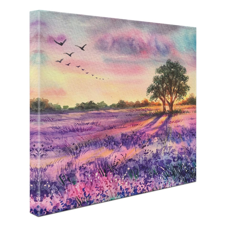 Provence Lavender Field Square Canvas Print wall art product EL_Art / Shutterstock