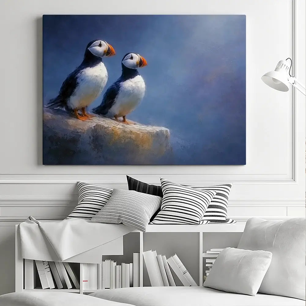 Puffin Pals Canvas Print Puffin Pals Canvas Print wall art product David Alexander Elder