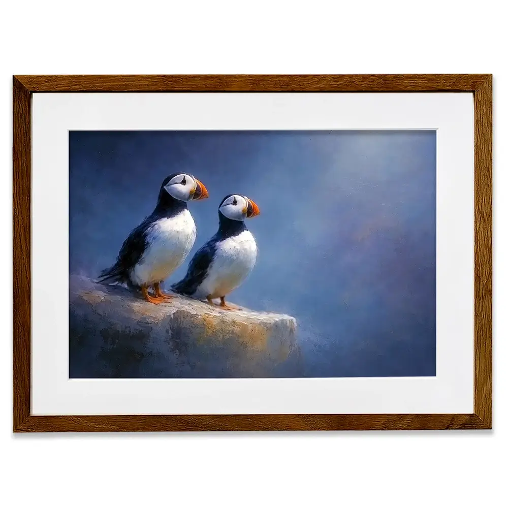 Puffin Pals Framed Art Print Puffin Pals Framed Art Print wall art product David Alexander Elder
