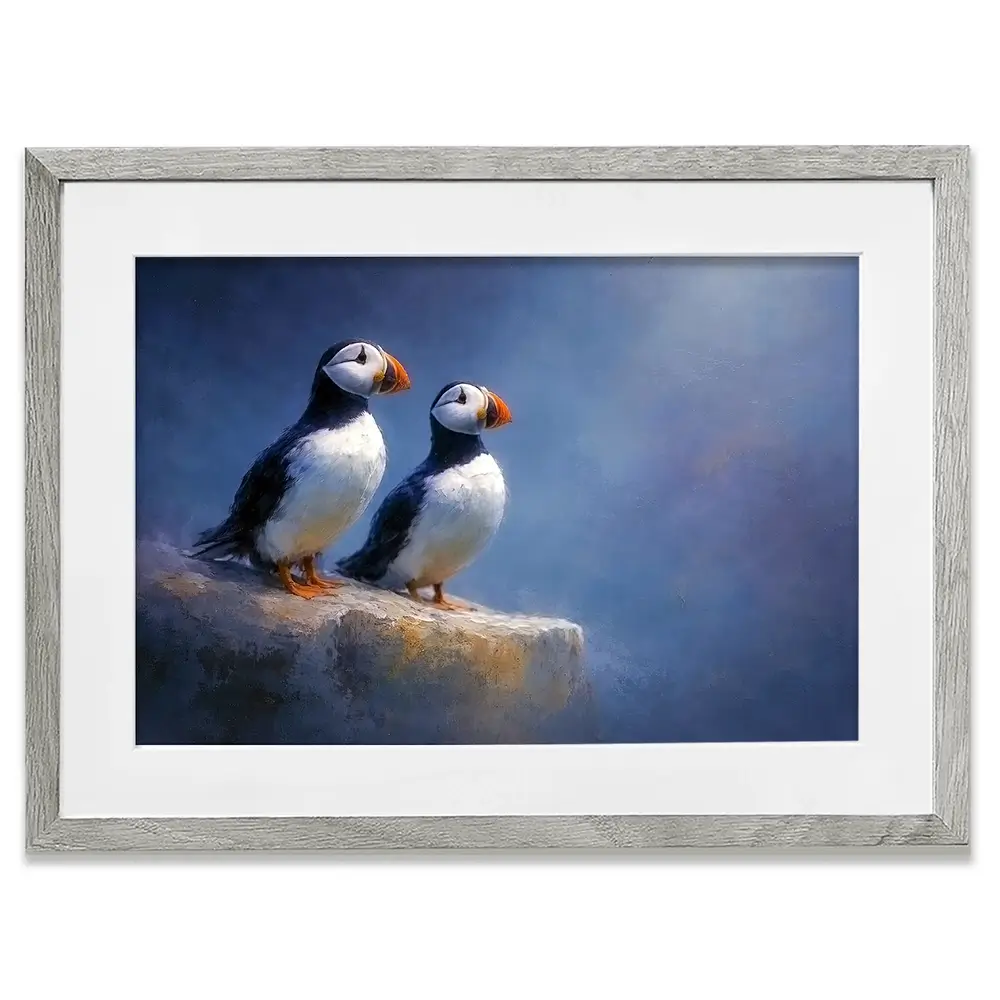 Puffin Pals Framed Art Print Puffin Pals Framed Art Print wall art product David Alexander Elder