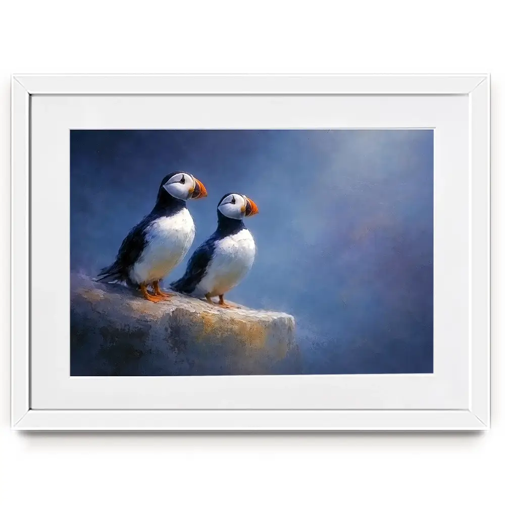 Puffin Pals Framed Art Print Puffin Pals Framed Art Print wall art product David Alexander Elder