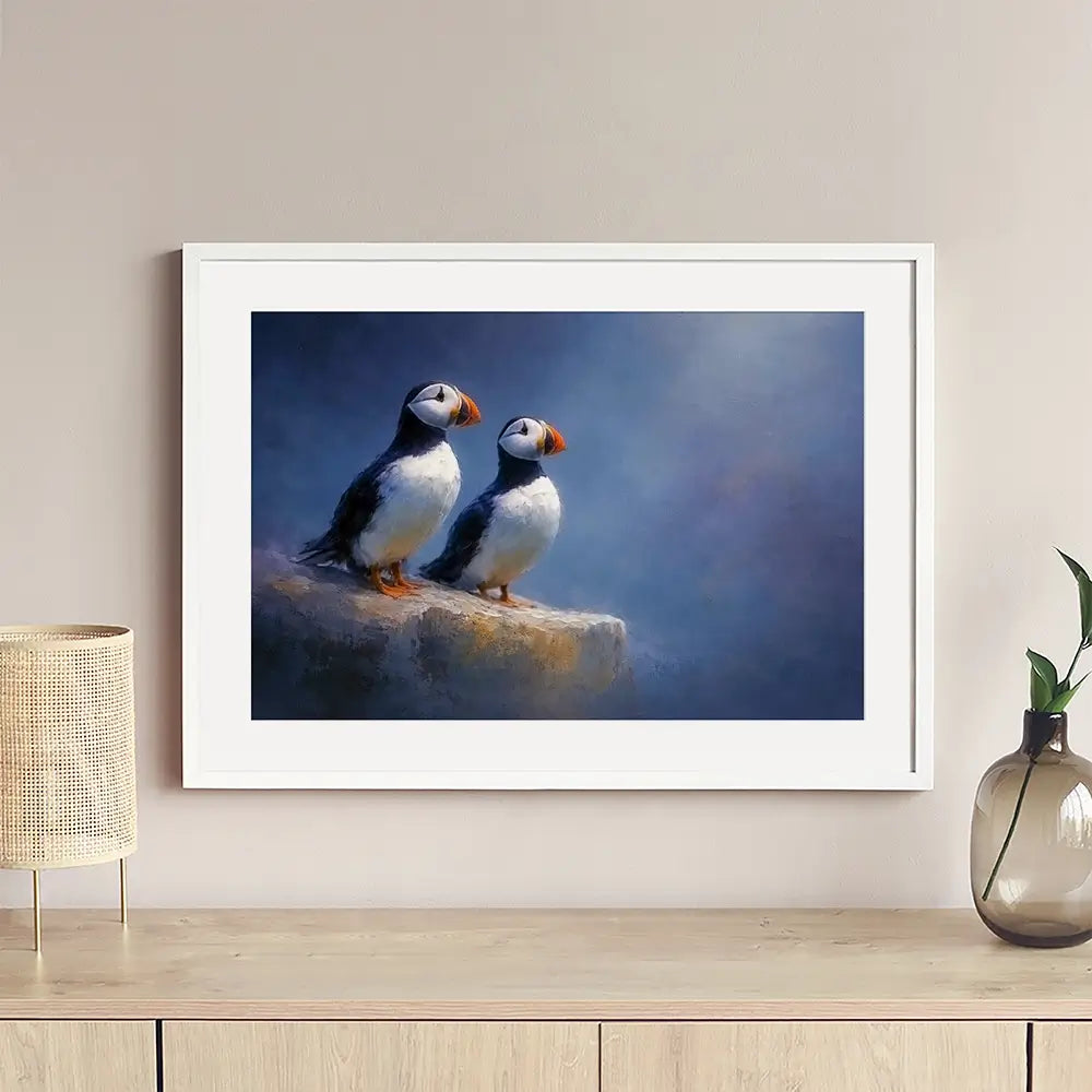 Puffin Pals Framed Art Print Puffin Pals Framed Art Print wall art product David Alexander Elder