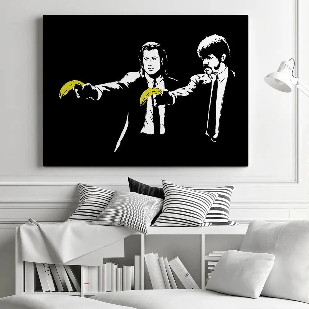 Pulp Fiction Canvas Print Pulp Fiction Canvas Print wall art product Banksy