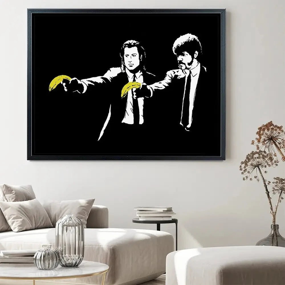 Pulp Fiction Canvas Print Pulp Fiction Canvas Print wall art product Banksy