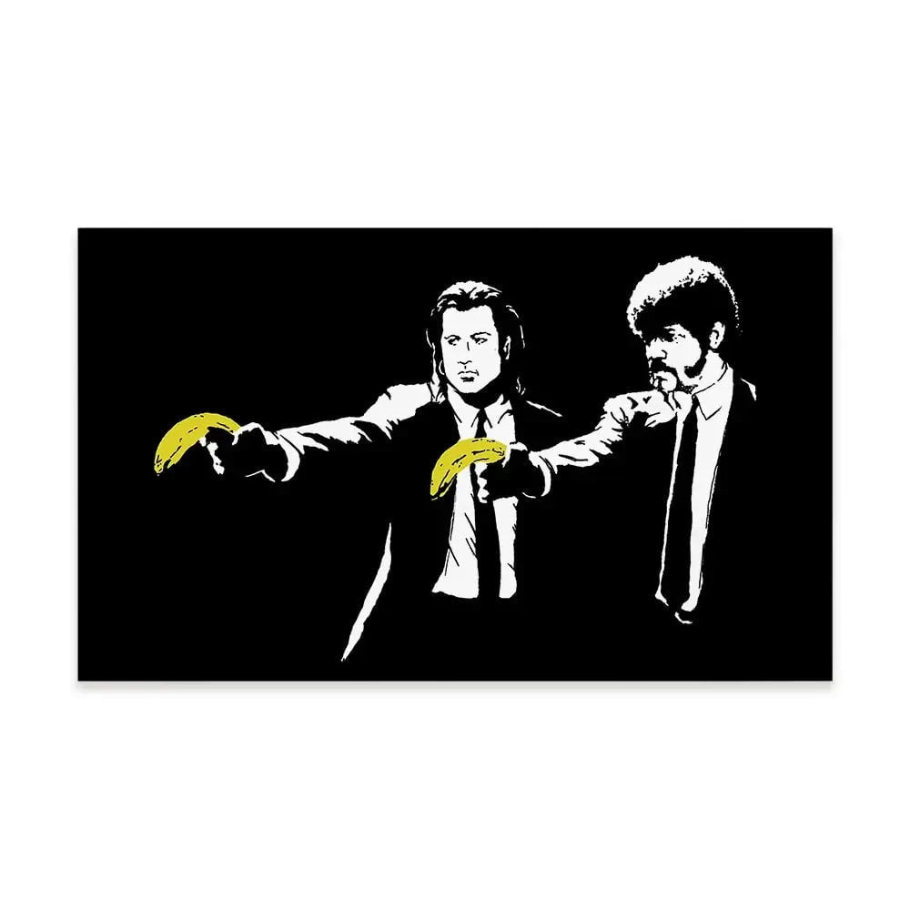 Pulp Fiction Canvas Print Pulp Fiction Canvas Print wall art product Banksy