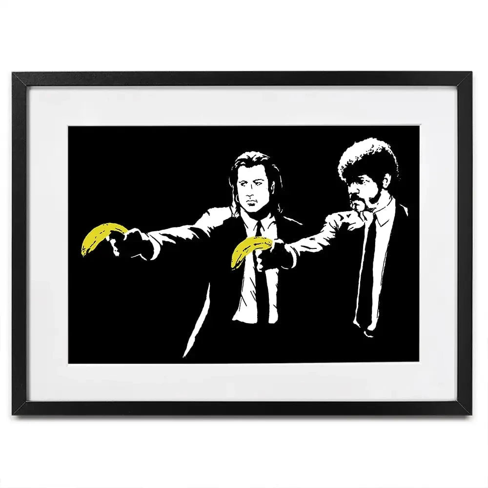 Pulp Fiction Framed Art Print Pulp Fiction Framed Art Print wall art product Banksy