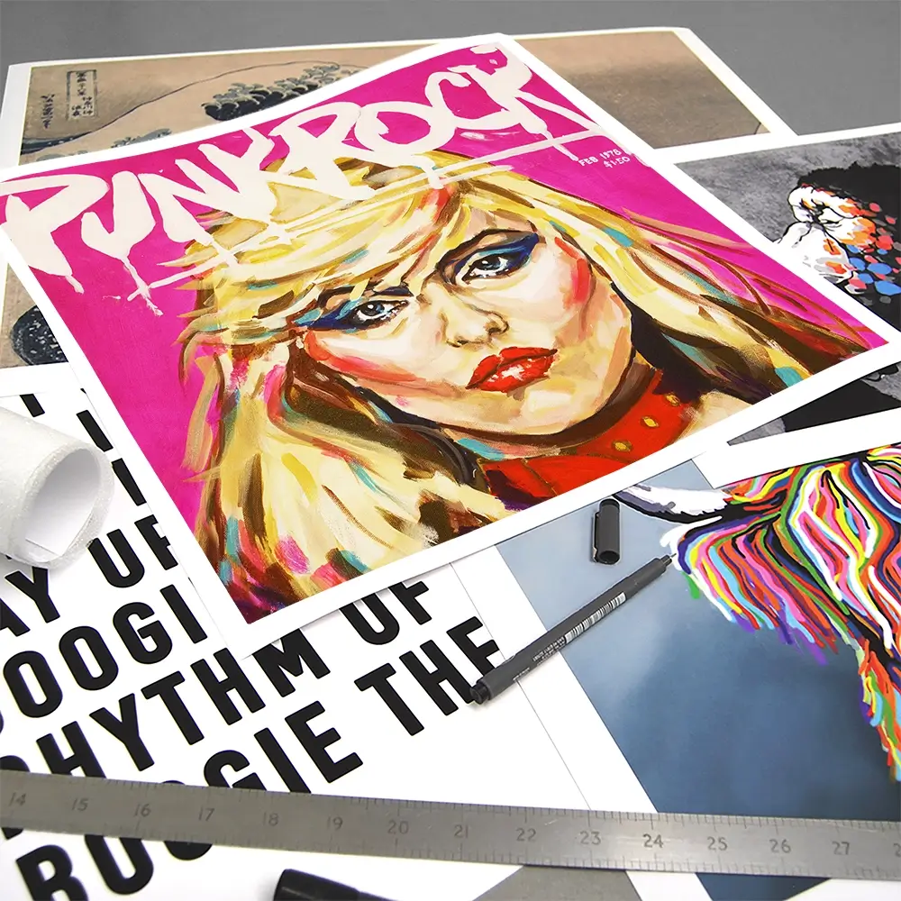 Punk Rock Debbie Harry Square Art Print Punk Rock Debbie Harry Square Art Print wall art product Juliet Stockton
