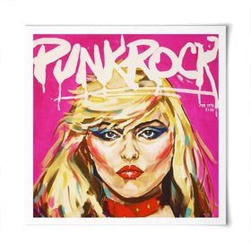 Punk Rock Debbie Harry Square Art Print Punk Rock Debbie Harry Square Art Print wall art product Juliet Stockton